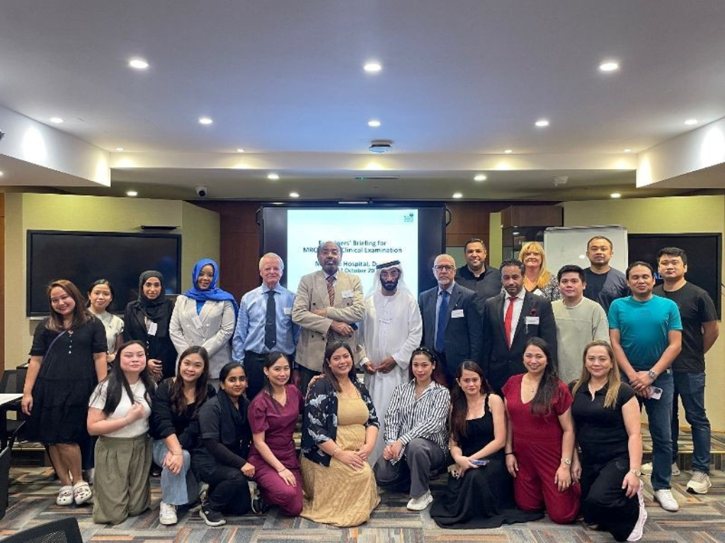 Exam candidates at an RCPI Part II General Medicine Clinical exam in Dubai